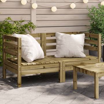 Garden Sofas Corner - 2 pcs Impregnated Wood Pine | Hipomarket