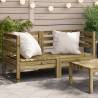 Garden Sofas Corner 2 pcs Impregnated Wood Pine Colour natural impregnated Quantity in Package 2 Model corner sofa 