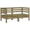 Garden Sofas Corner - 2 pcs Impregnated Wood Pine | Hipomarket