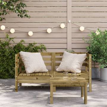 Garden Sofas Corner - 2 pcs Impregnated Wood Pine | Hipomarket