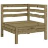 Garden Sofas Corner - 2 pcs Impregnated Wood Pine | Hipomarket