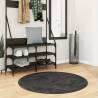 Shaggy Rug High Pile Modern Anthracite Ø 100 cm Colour anthracite Size Ø 100 cm 