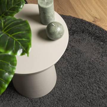 Shaggy Rug High Pile Modern Anthracite Ø 100 cm | Hipomarket UK