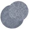 Shaggy Rug High Pile Modern Blue Ø 100 cm - Hipo Market