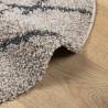 Shaggy Rug High Pile Modern Beige & Anthracite Ø 200 cm | HipoMarket