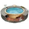 Stylish Grey Poly Rattan Hot Tub Surround | HipoMarket