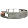 Stylish Grey Poly Rattan Hot Tub Surround | HipoMarket