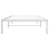 Stylish White Metal Bed Frame 100x200 cm - Durable & Elegant