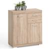 FMD Oak Dresser with 2 Doors & 2 Drawers - 80x34.9 cm