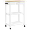 Kitchen Trolley MONZA - Solid Wood Pine 60x40x90 cm