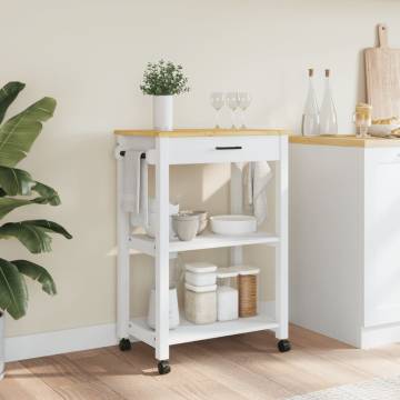 Kitchen Trolley MONZA - Solid Wood Pine 60x40x90 cm