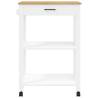 Kitchen Trolley MONZA - Solid Wood Pine 60x40x90 cm