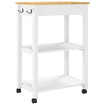 Kitchen Trolley MONZA - Solid Wood Pine 60x40x90 cm