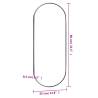 Wall Mirror 35x80 cm - Elegant Oval Design for Any Room