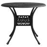 Garden Table Black 90x90 cm - Sturdy Cast Aluminium