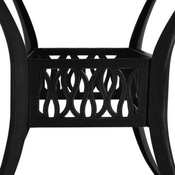 Garden Table Black 90x90 cm - Sturdy Cast Aluminium