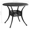 Garden Table Black 90x90 cm - Sturdy Cast Aluminium