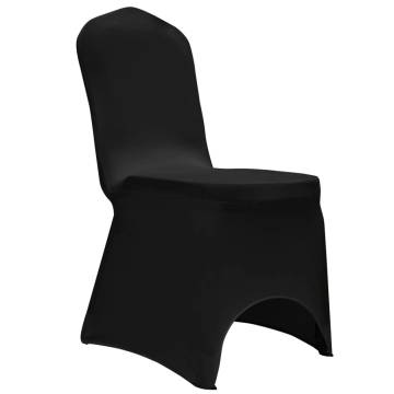 Stretch Black Chair Covers - Set of 12 | HipoMarket