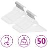 50 pcs Clothes Hanger Set Non-slip White Hardwood Colour white Quantity in Package 50 Number of 1 