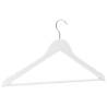 50 Pcs Non-Slip White Hardwood Clothes Hanger Set | Hipo Market