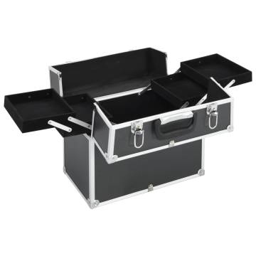 Stylish Black Aluminium Make-up Case 38x23x34 cm | HipoMarket