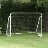 Football Goal with Net - White 180x90x120 cm Steel | HipoMarket