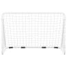 Football Goal with Net - White 180x90x120 cm Steel | HipoMarket