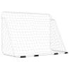 Football Goal with Net - White 180x90x120 cm Steel | HipoMarket