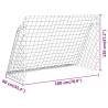 Football Goal with Net - White 180x90x120 cm Steel | HipoMarket