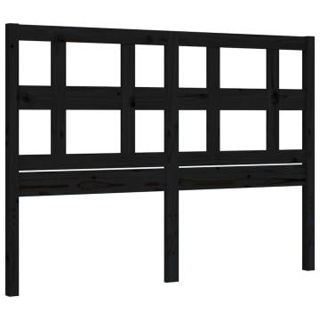 Stylish Black Bed Frame with Headboard - 140x200 cm