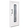 Front Door White 108x200 cm PVC for Secure Entrance