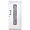 Front Door White 108x200 cm PVC for Secure Entrance