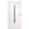 Front Door White 108x200 cm PVC for Secure Entrance