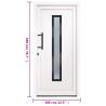 Front Door White 108x200 cm PVC for Secure Entrance