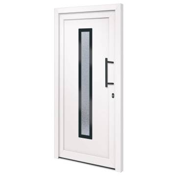 Front Door White 98x200 cm PVC - Elegant & Secure | Hipomarket