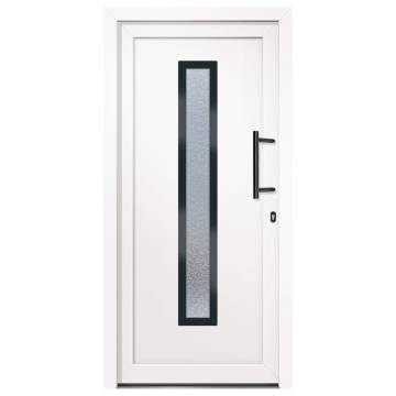 Front Door White 98x200 cm PVC - Elegant & Secure | Hipomarket