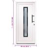 Front Door White 98x200 cm PVC - Elegant & Secure | Hipomarket