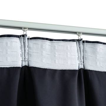 Blackout Curtains with Hooks - Anthracite 140x245 cm | HipoMarket