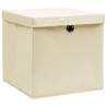 10 pcs Cream Storage Boxes with Lid - Perfect Organizers