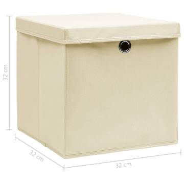 10 pcs Cream Storage Boxes with Lid - Perfect Organizers