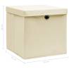 10 pcs Cream Storage Boxes with Lid - Perfect Organizers