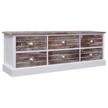 Brown Hall Bench 115x30x40 cm - Rustic Storage Solution