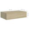 Wall-Mounted Oak Drawer Shelves - 2 pcs | Hipo Market