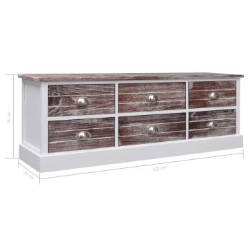 Brown Hall Bench 115x30x40 cm - Rustic Storage Solution