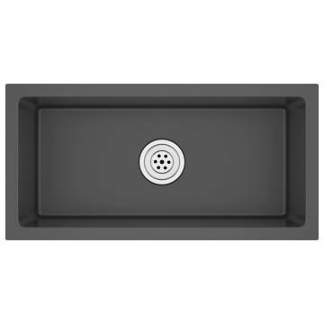 Handmade Black Stainless Steel Kitchen Sink - Modern Design