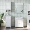 3 Piece Bathroom Furniture Set BERG White Solid Wood Pine - Hipomarket