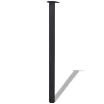 4 Height Adjustable Table Legs Black - 1100 mm | HipoMarket