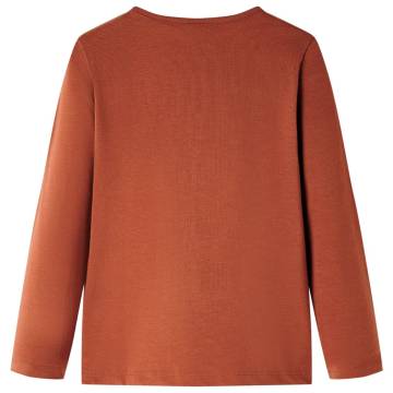 Kids' Long Sleeve T-Shirt Cognac 92 - Affordable & Stylish