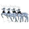 Christmas Reindeers 4 pcs White with 80 LEDs - Hipomarket