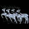 Christmas Reindeers 4 pcs White with 80 LEDs - Hipomarket